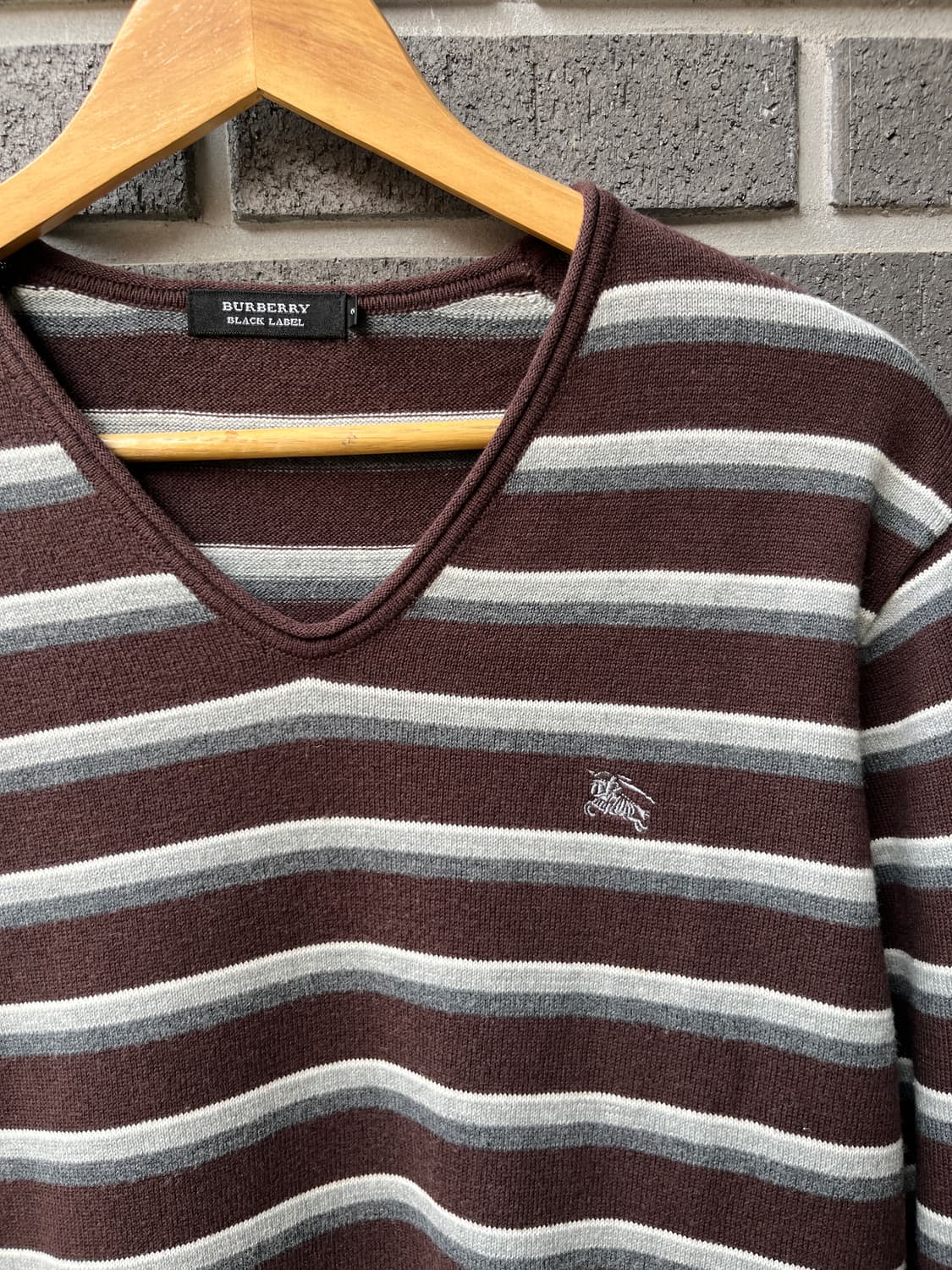 Burberry 버버리 스트라이프 스웨터 브라운 2 상품이미지4