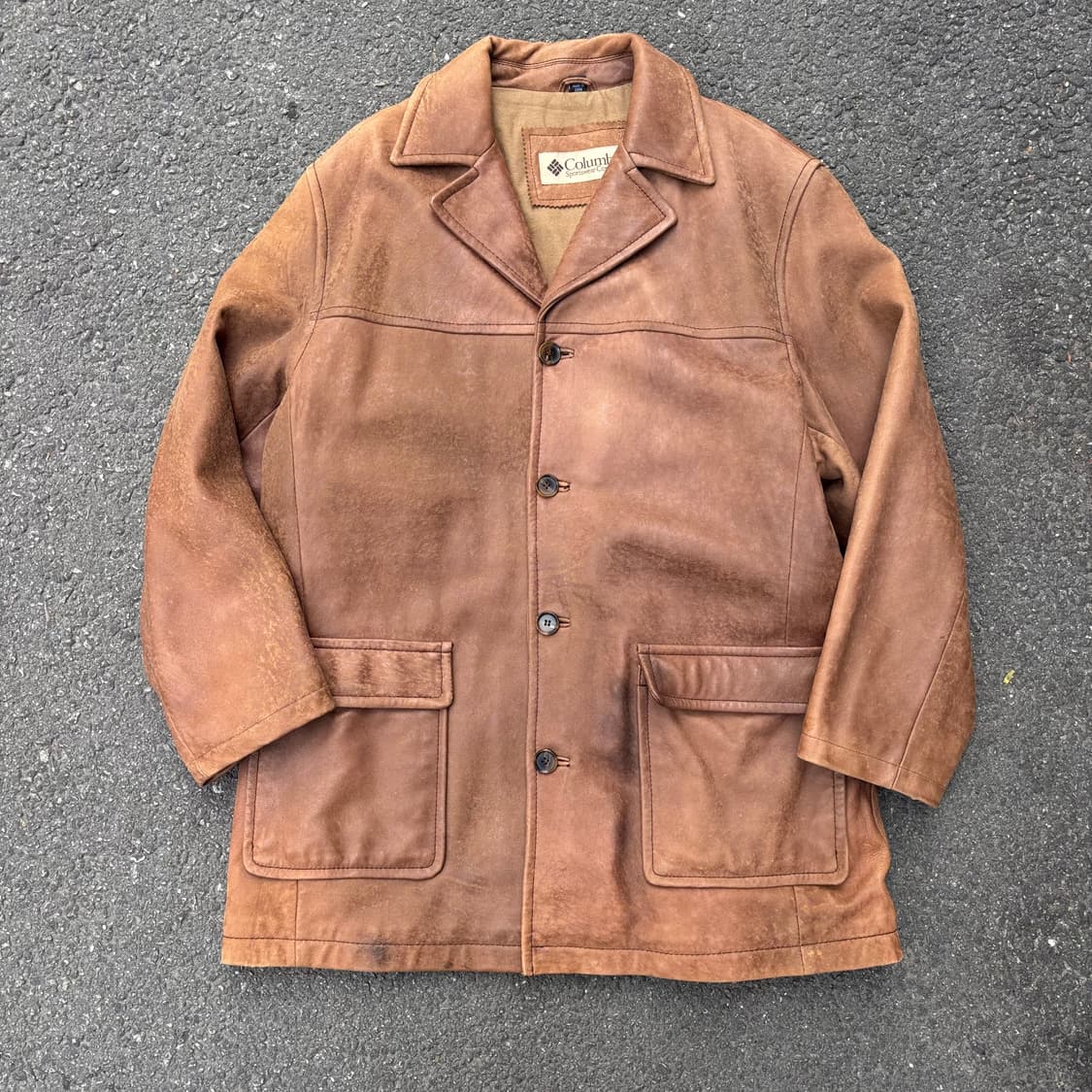 올드 콜롬비아 가죽 카 코트 상품이미지1