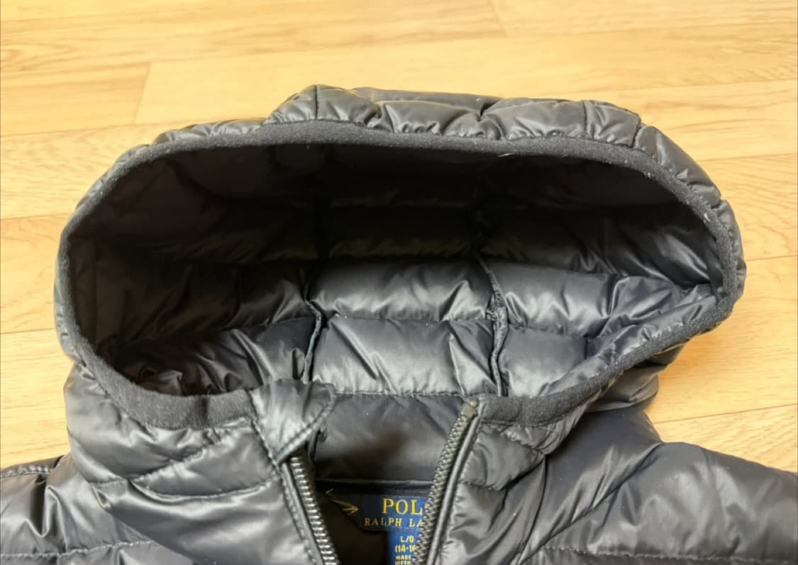 정품 폴로랄프로렌 블랙 레드포니 경량패딩 L 상품이미지5