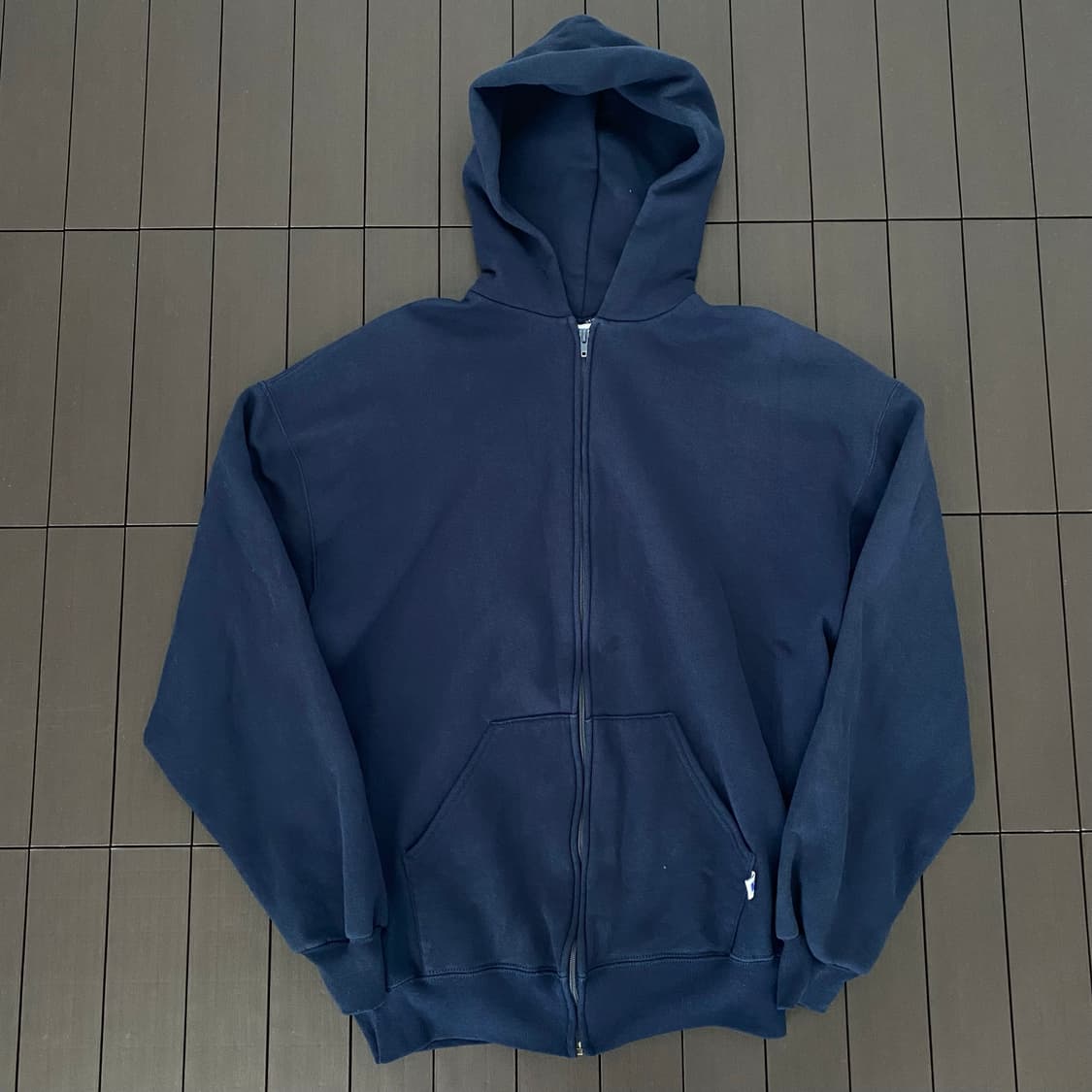 (XL) 90s 빈티지 러셀 후드집업 네이비 상품이미지1