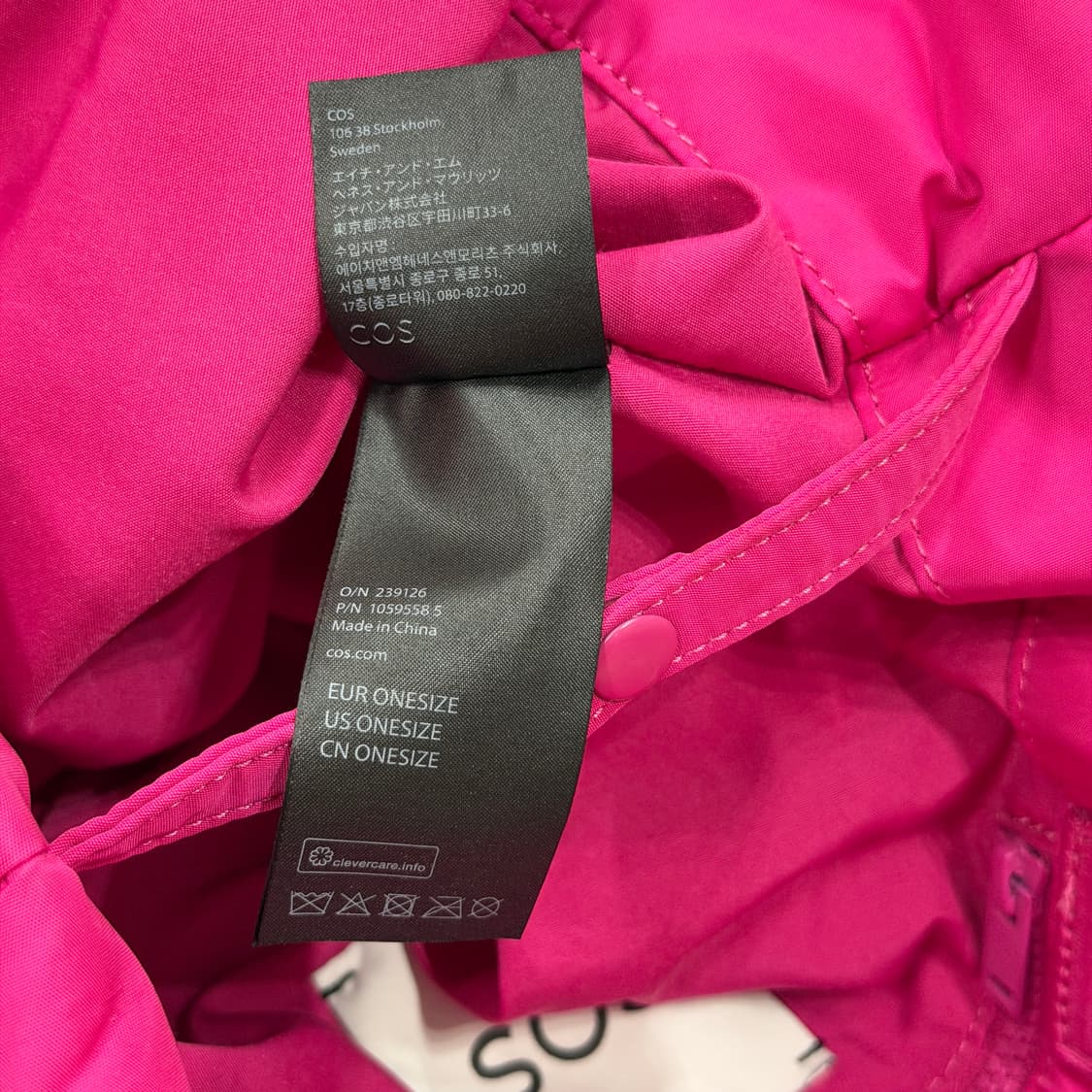 COS 코스 패디드 쇼퍼백 핑크 가방 상품이미지6