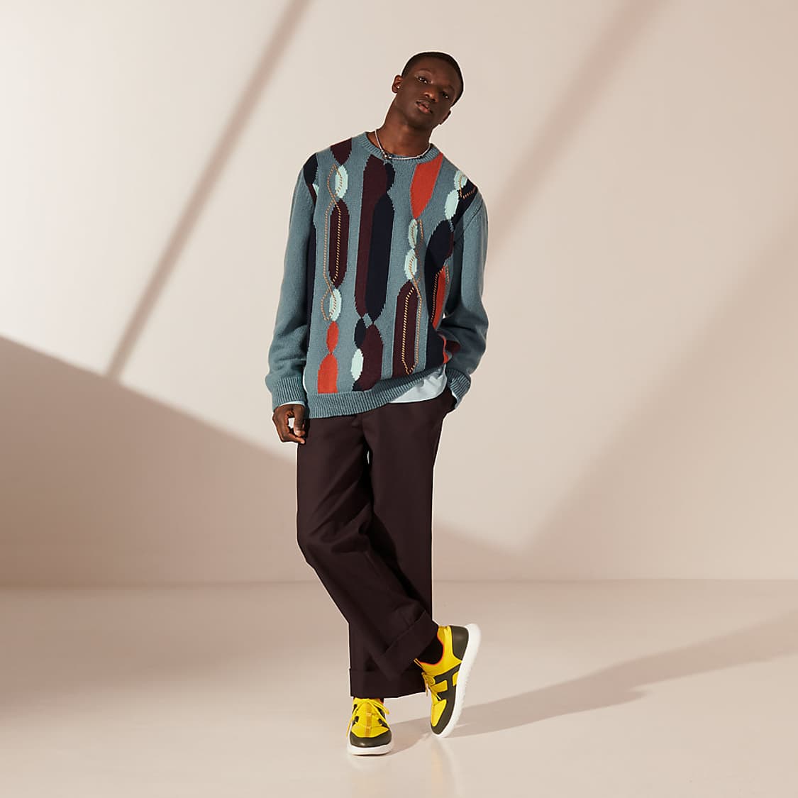 에르메스 런웨이피스 램스킨 트리밍 캐시미어 런웨이 니트 상품이미지3