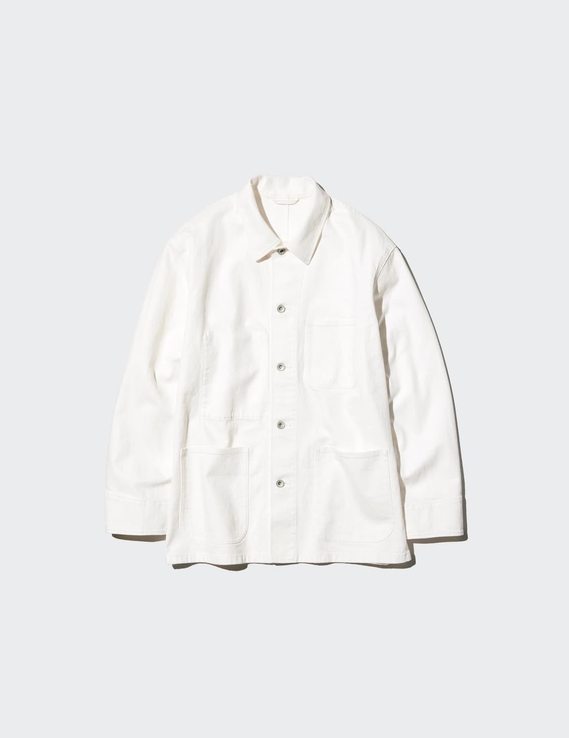 새상품)유니클로 데님자켓 트러커 화이트 상품이미지3