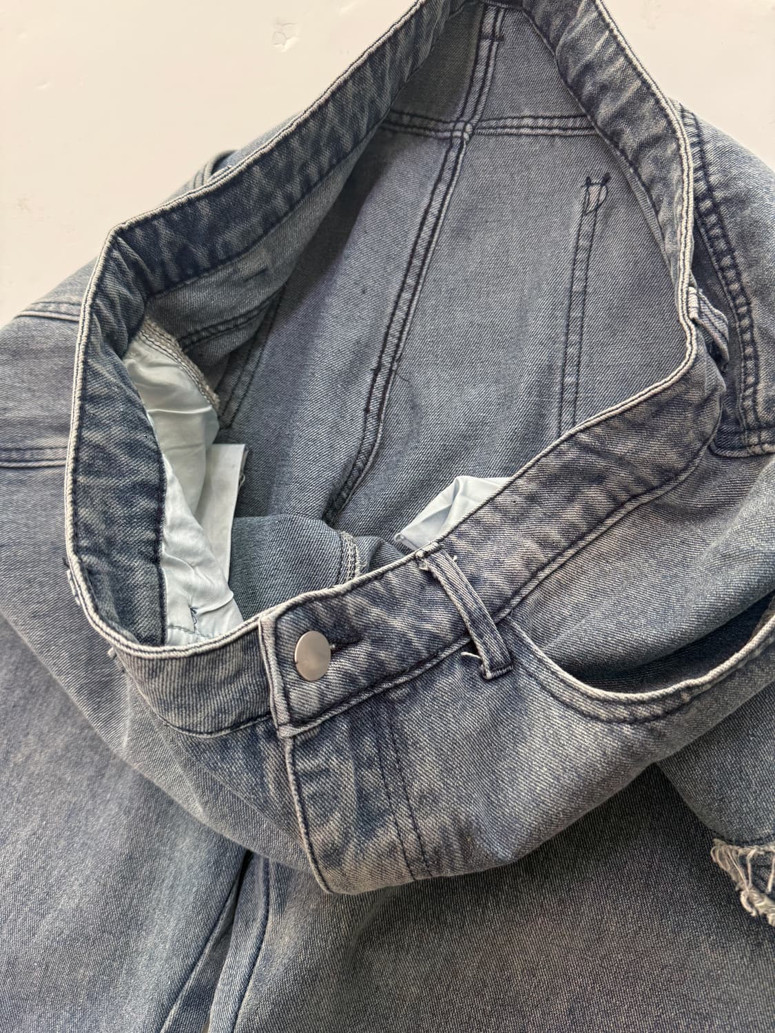 패치 와이드 데님팬츠 상품이미지3