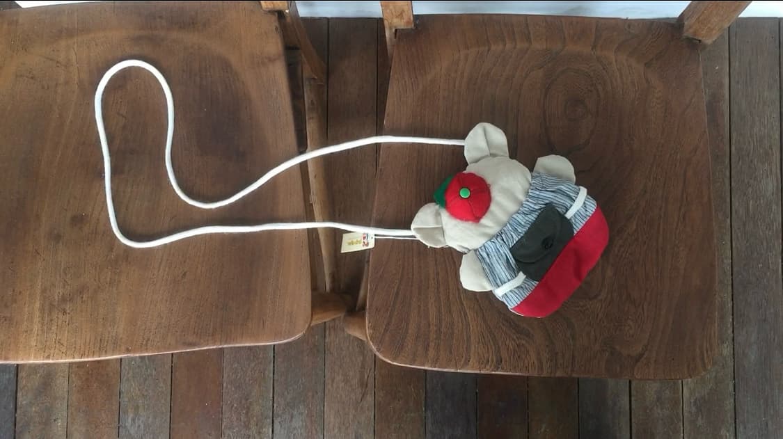 일본빈티지 아기곰 크로스백 상품이미지3