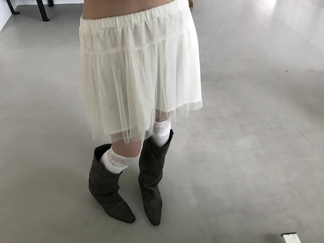 vintage ivory sha skirt 상품이미지2
