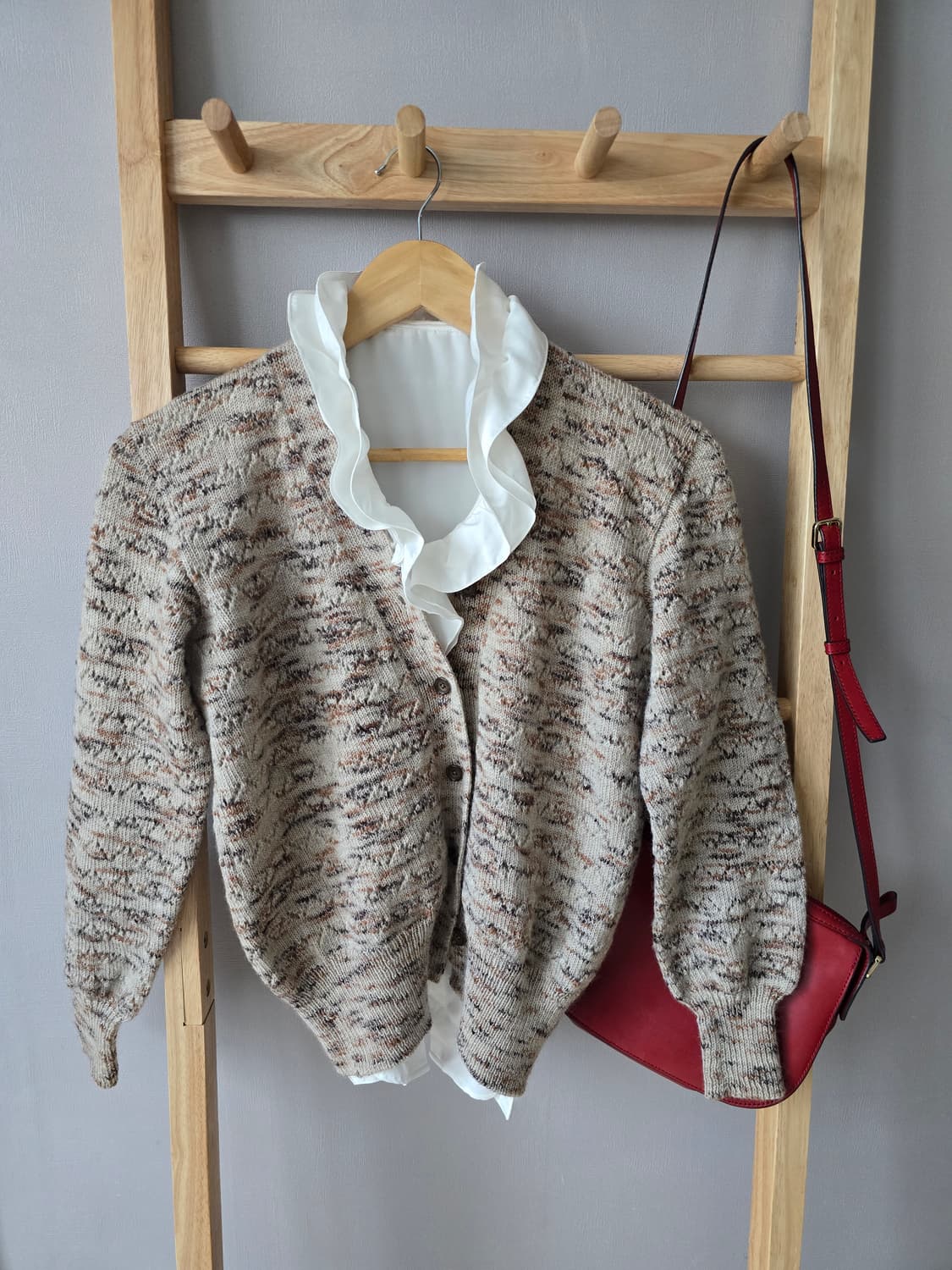 미니멀 디자인 빈티지 울 카디건 상품이미지1