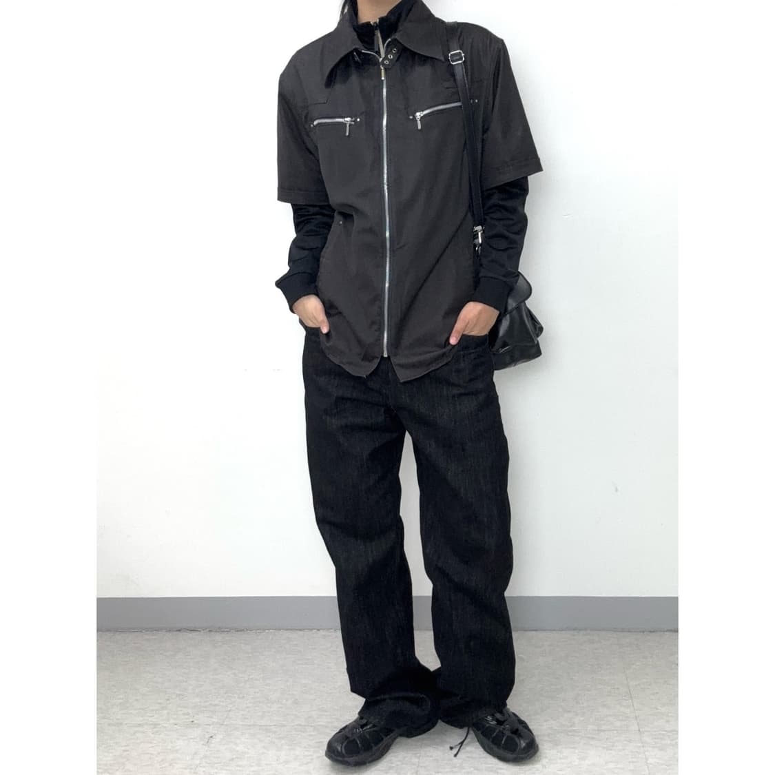 빈티지 락시크 블랙 집업 셔츠 상품이미지2