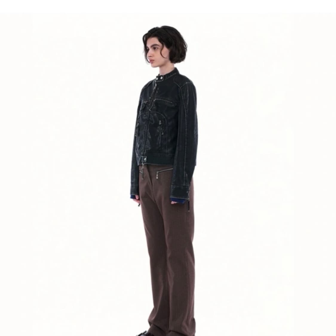 파르티멘토 우먼 워시드 라이더자켓 상품이미지2