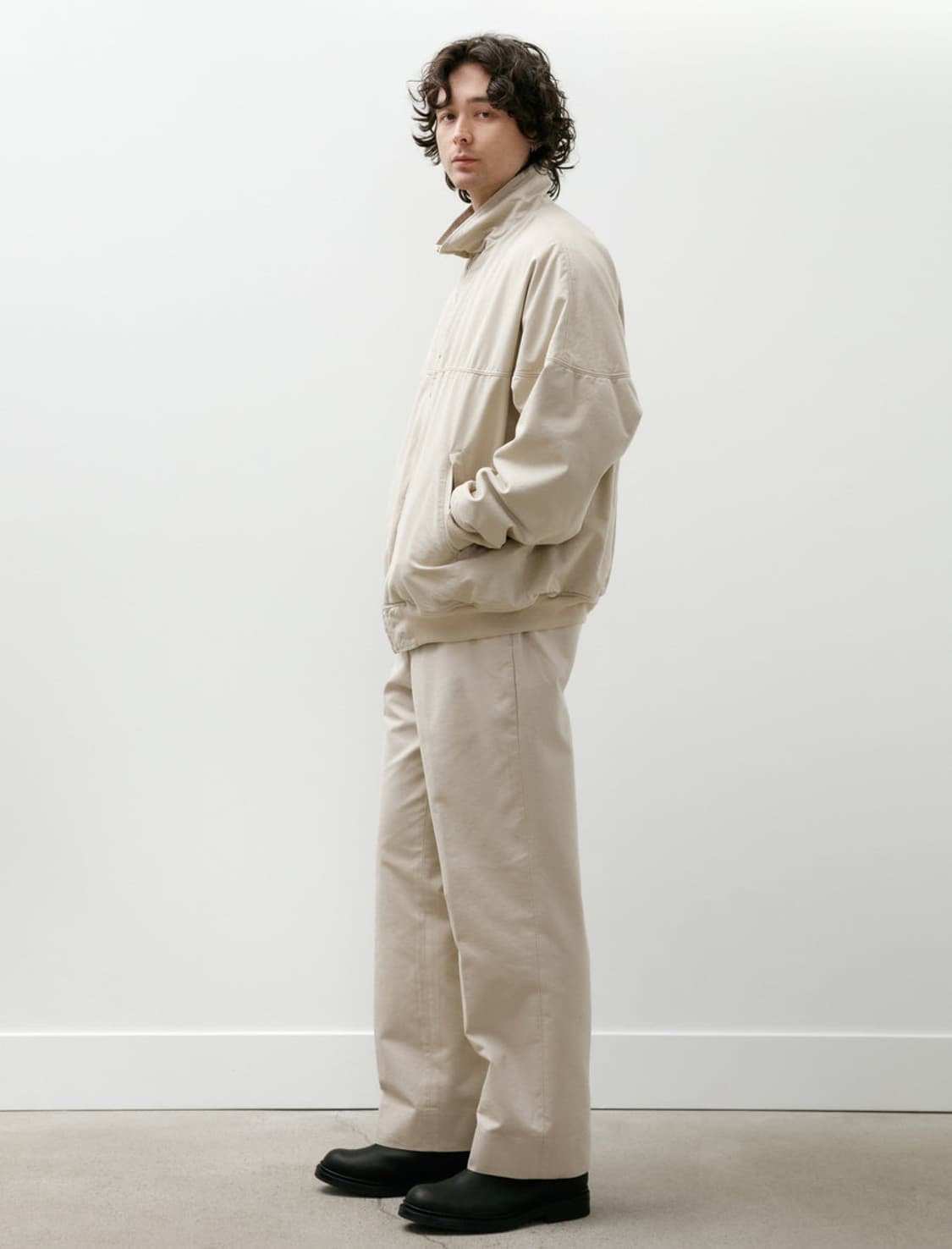 코모리(COMOLI) 포스트워크 트윌 블루종 아이보리 3 새상품 상품이미지5