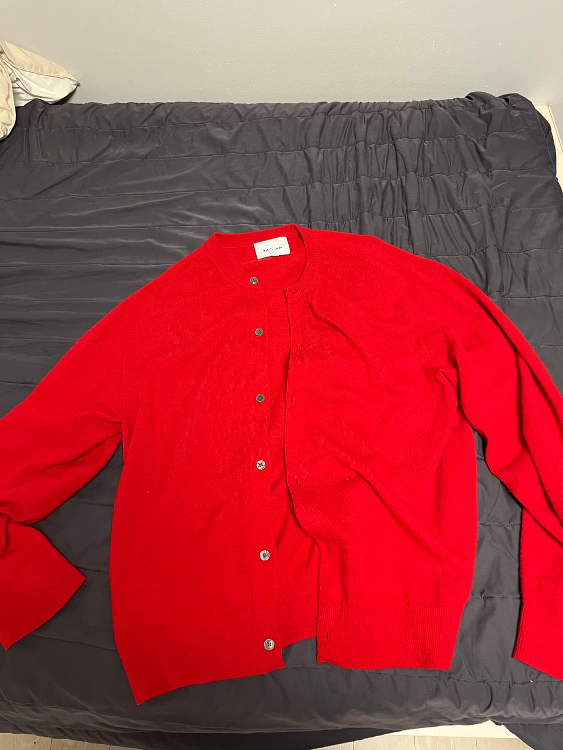 아트이프액츠 울가먼트 라운드넥 니트_Red XL사이즈 상품이미지5