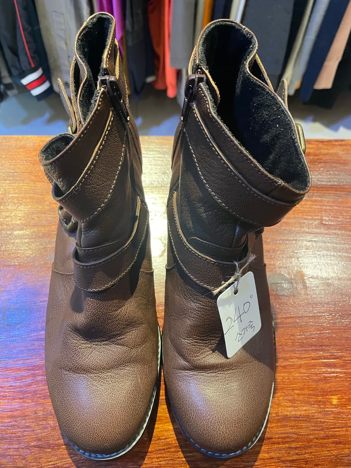 빈티지 버클 소가죽 부츠 상품이미지1