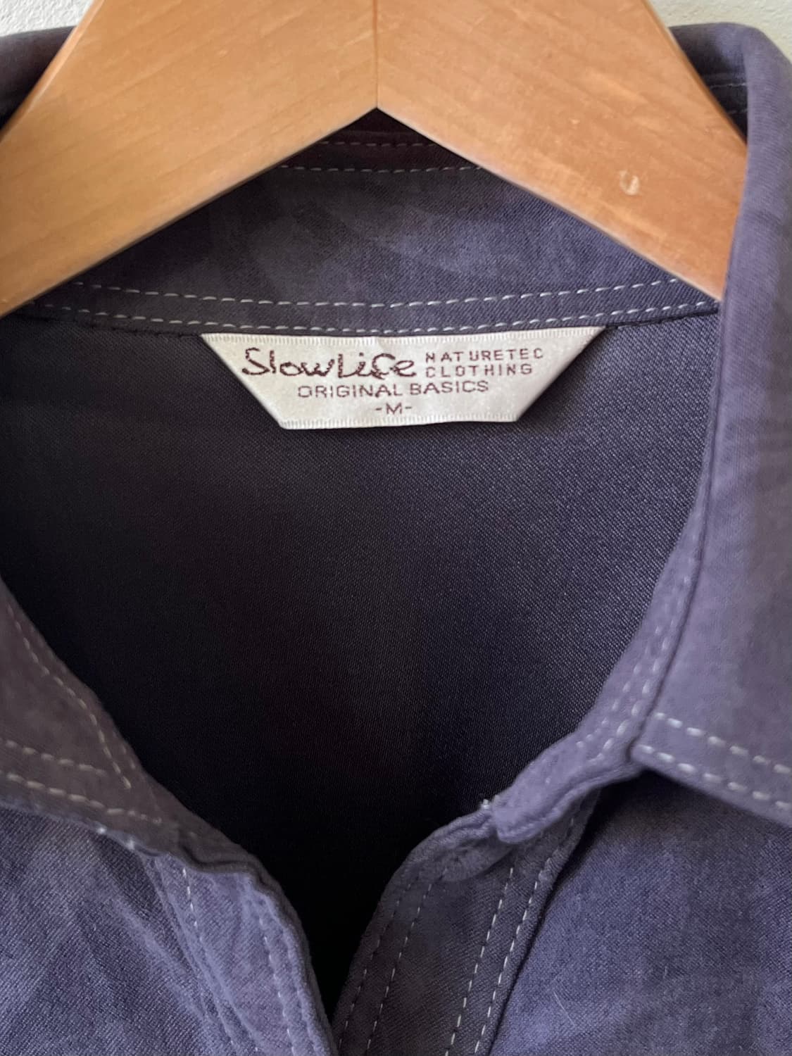 SlowLife 퍼플그레이 아트플라워 셔츠 상품이미지4