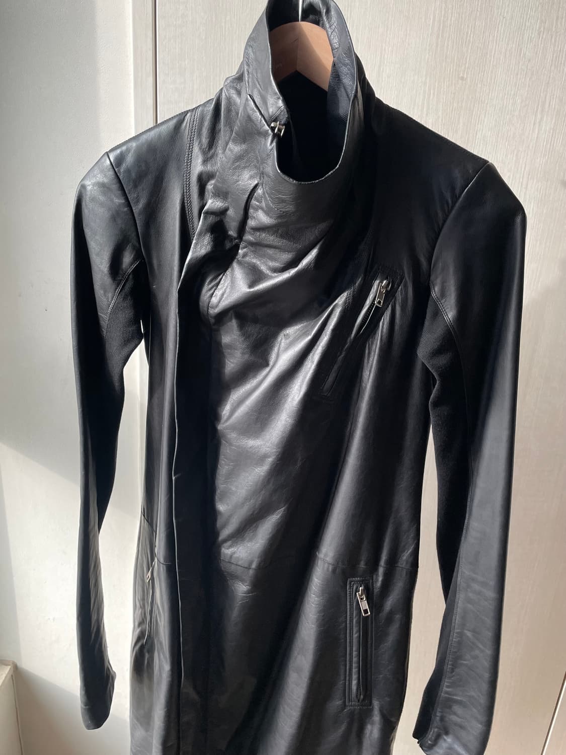 릭오웬스 양가죽 롱 자켓 상품이미지3