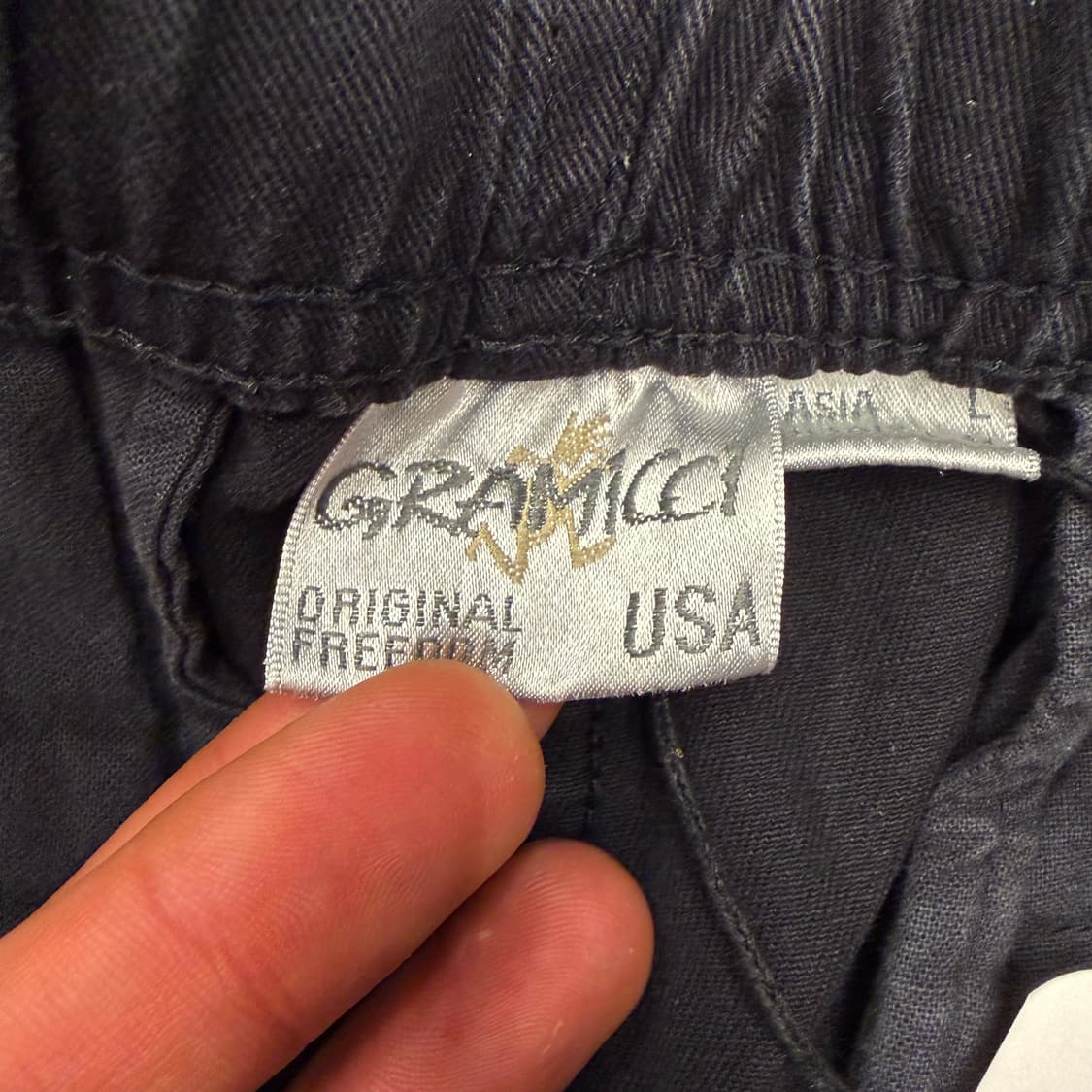 그라미치 블랙 루즈 테이퍼드 팬츠 L 상품이미지7