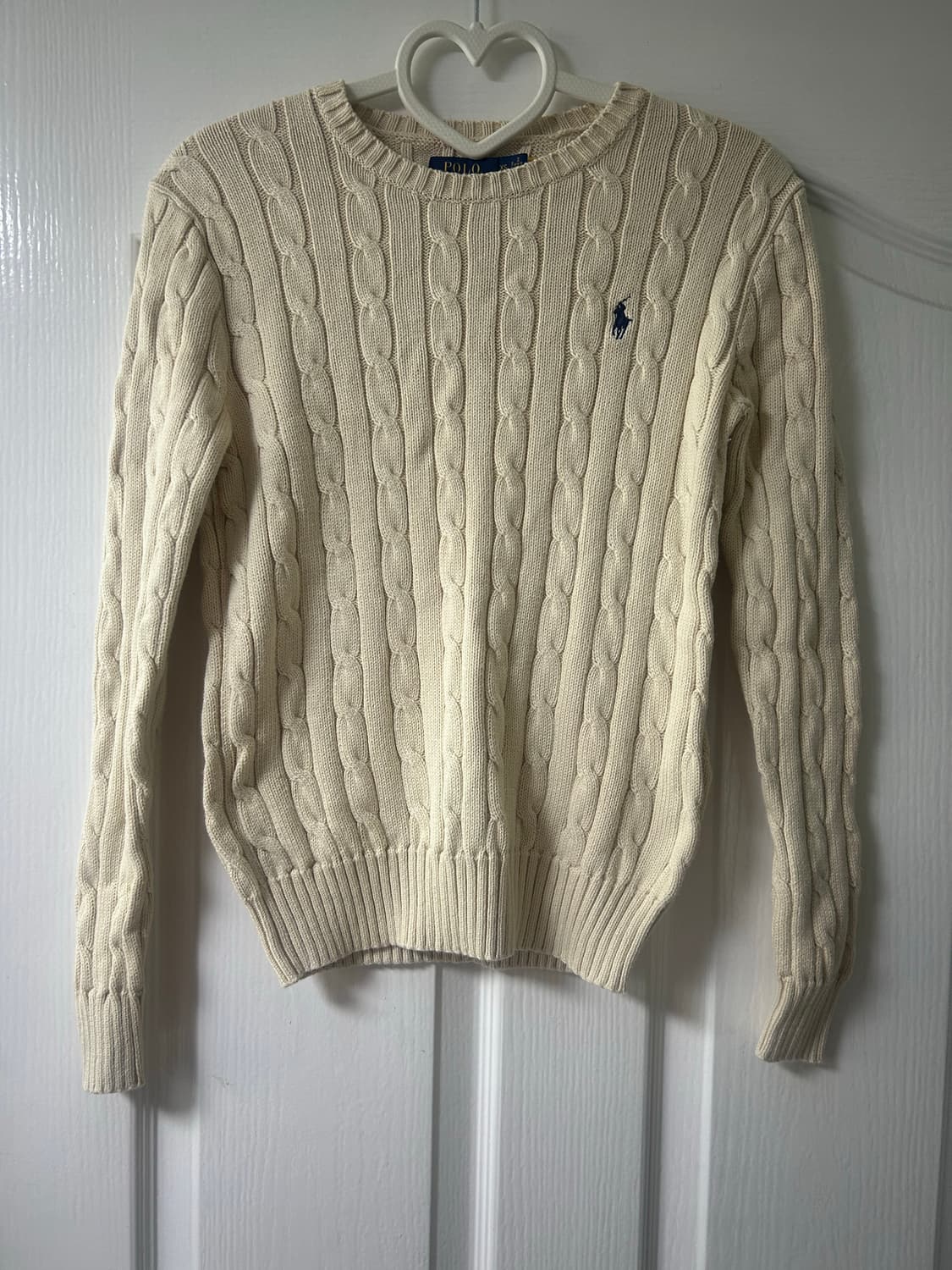 폴로 케이블 니트 코튼 스웨터 XS 상품이미지3