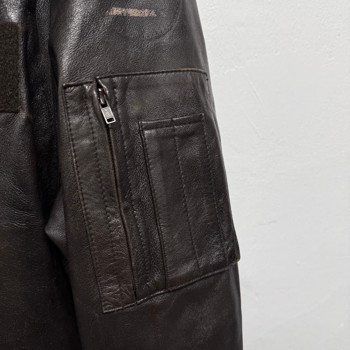 국군 레더 조종사 자켓 상품이미지8