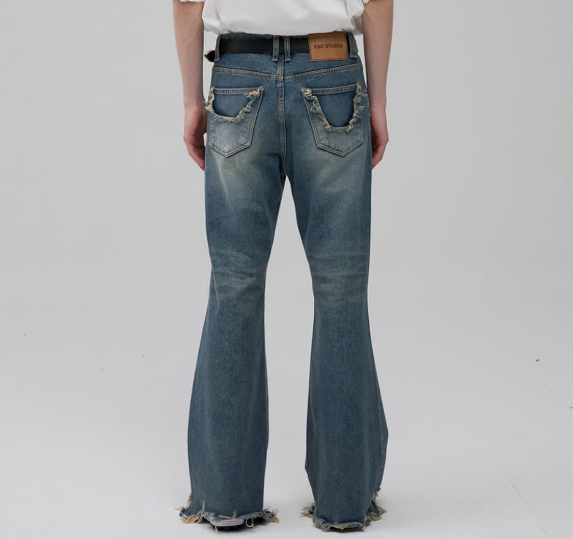 ESC studio damage boot cut denim pants 상품이미지2