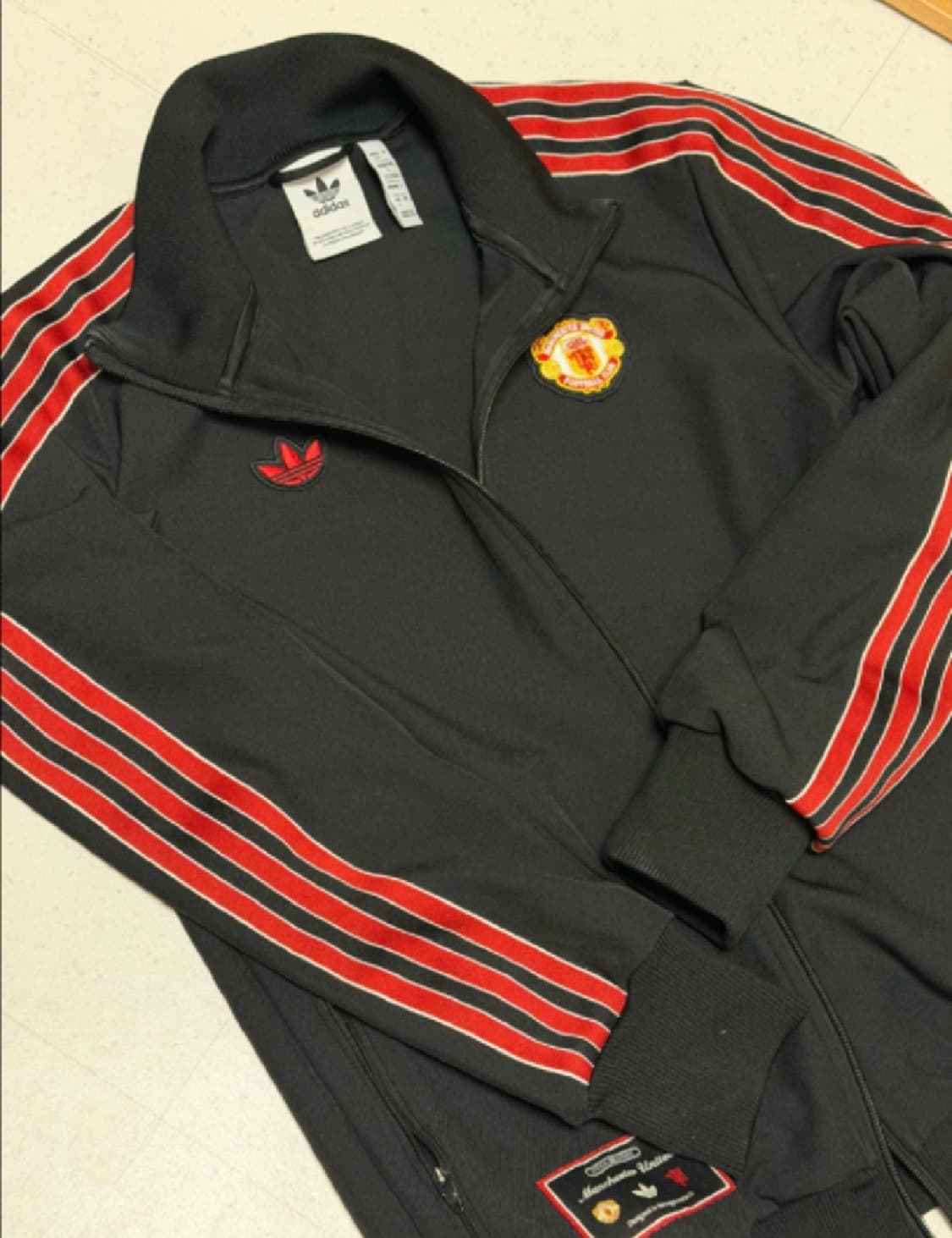 아디다스 맨유 트랙탑 져지 블랙 s 상품이미지1