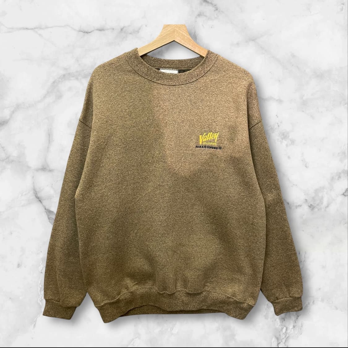 Lee 브라운 짜임 기모 맨투맨 L 상품이미지1