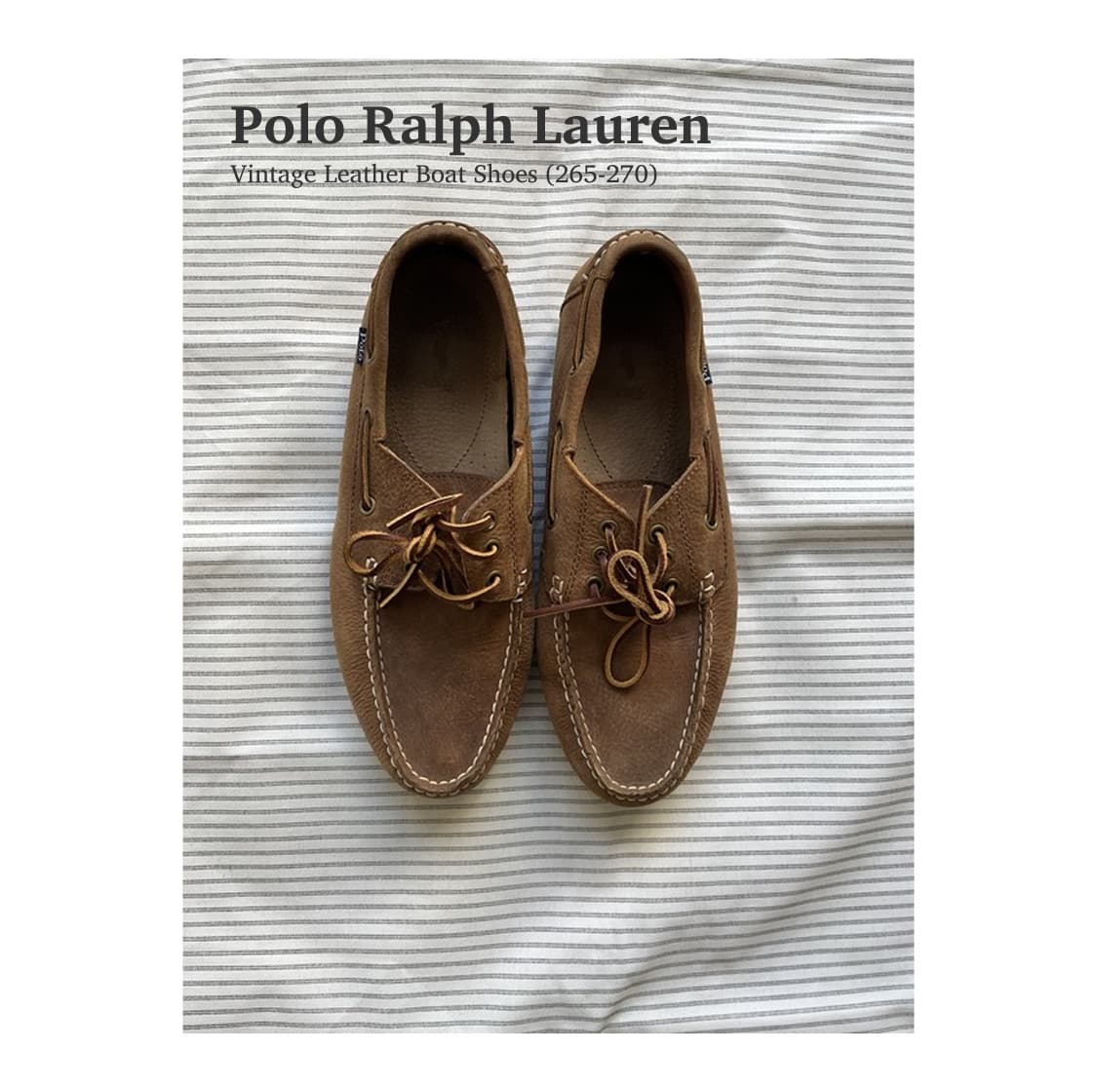 폴로 랄프 로렌 레더 보트슈즈 (265-270) 상품이미지1