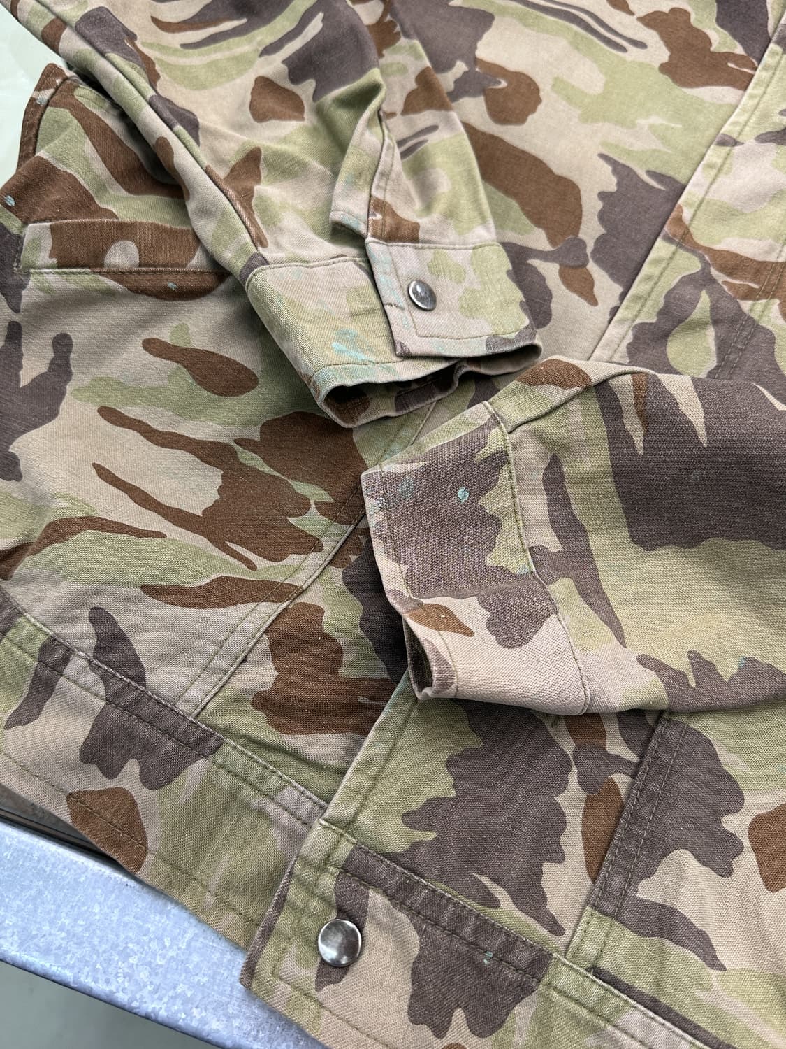 camo painted oversized cotton jacket 상품이미지6