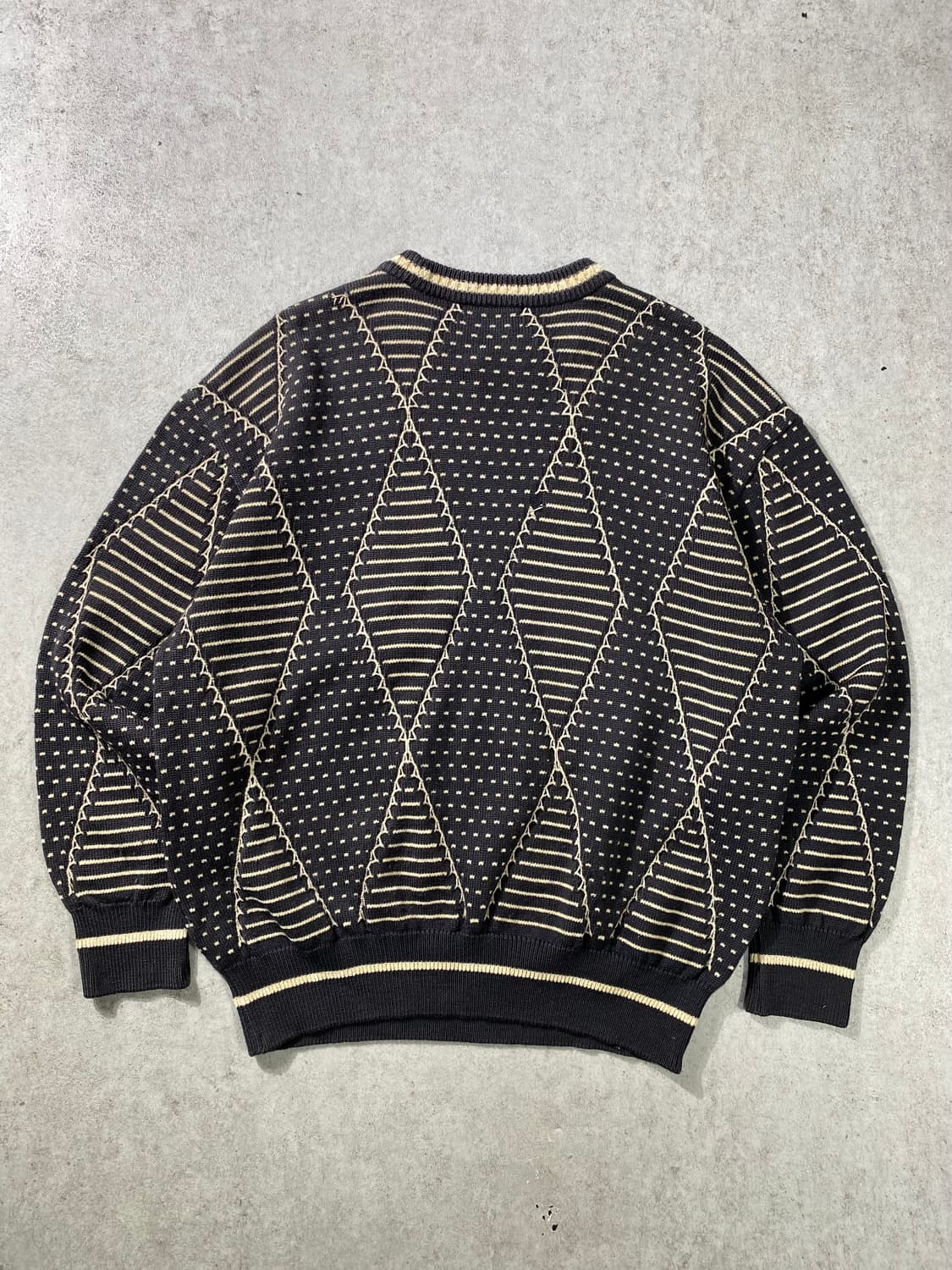 [L] 90s GRANSIGNORE 메이드 인 재팬 에스닉 울 니트 상품이미지5