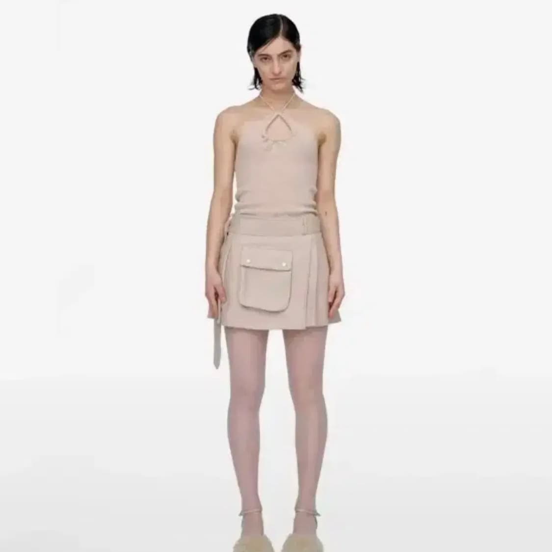세릭 CREASE POCKET BELTED SKIRT / BEIGE 상품이미지1