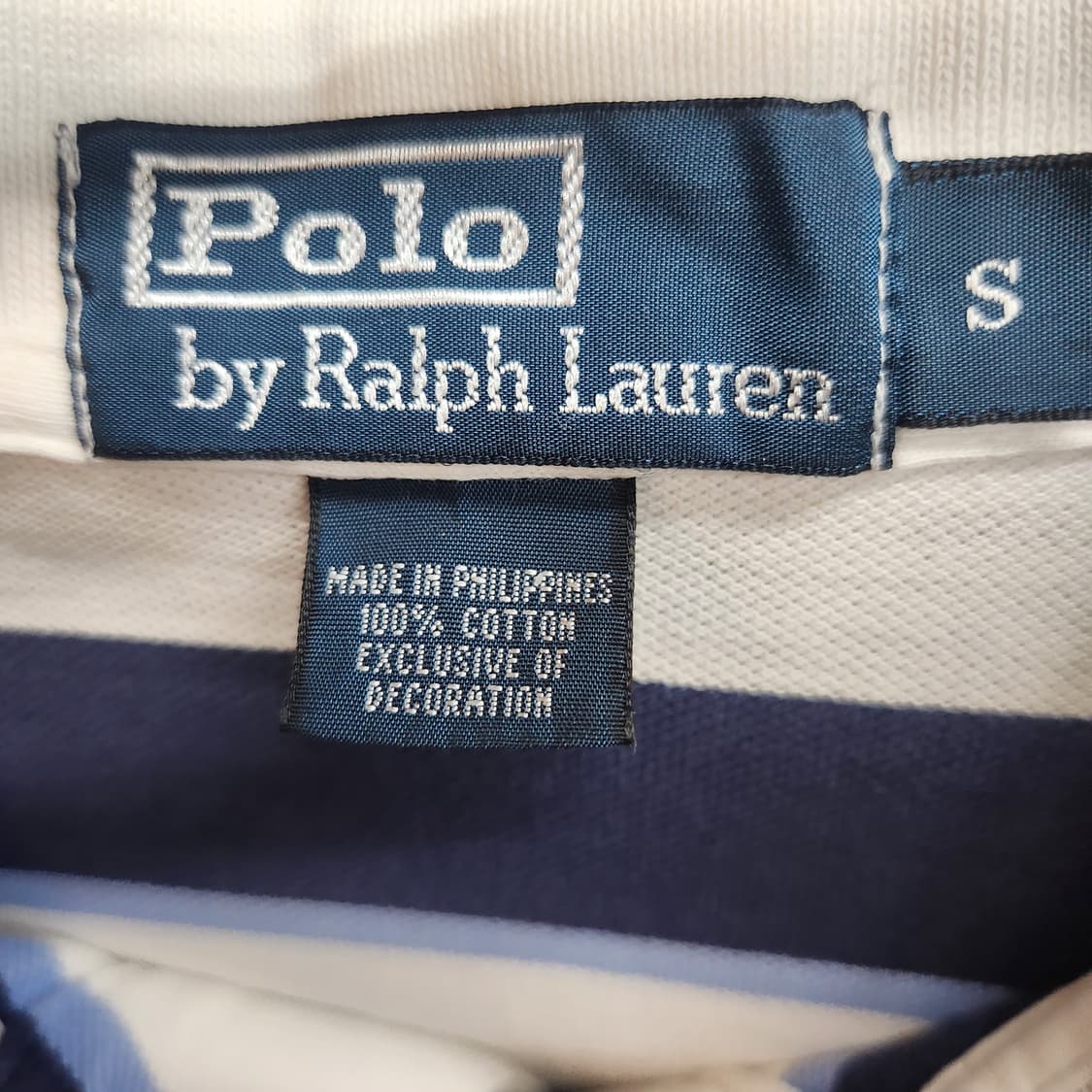 폴로랄프로렌 스트라이프 로고 반팔카라 S(M) 남여공용 상품이미지5