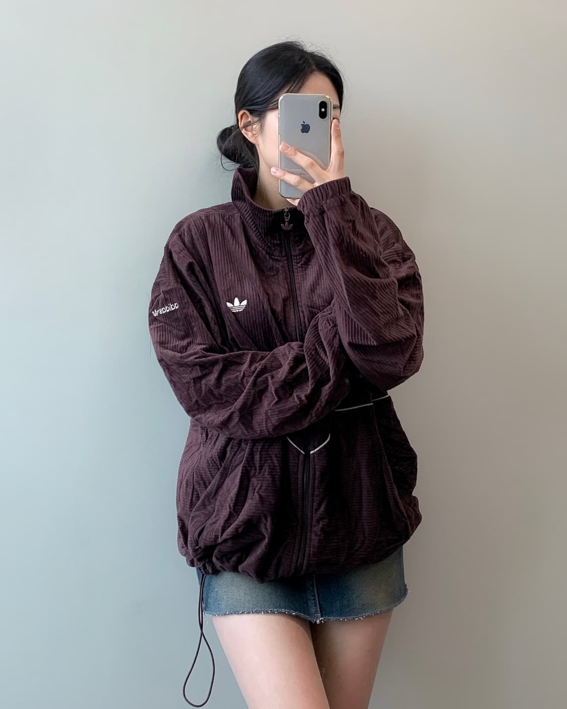 아디다스 브라운 코듀로이 트랙탑 상품이미지3