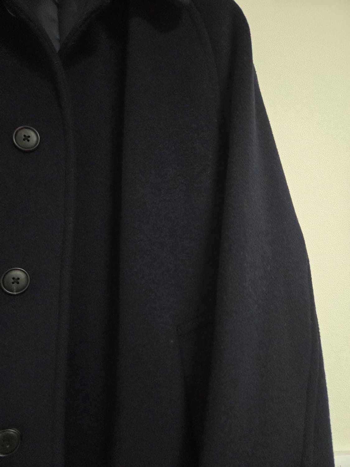 헤지스 his 울 캐시미어 발마칸 코트 [네이비/ XS] 상품이미지3