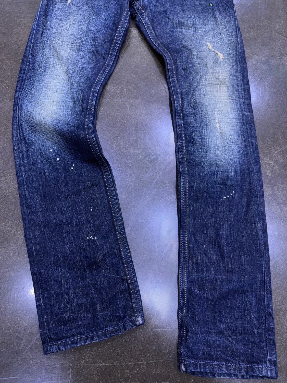 디젤 타나즈 DNA 슬림 스키니 빈티지 워싱 데미지 페인팅 데님팬츠 30 상품이미지5