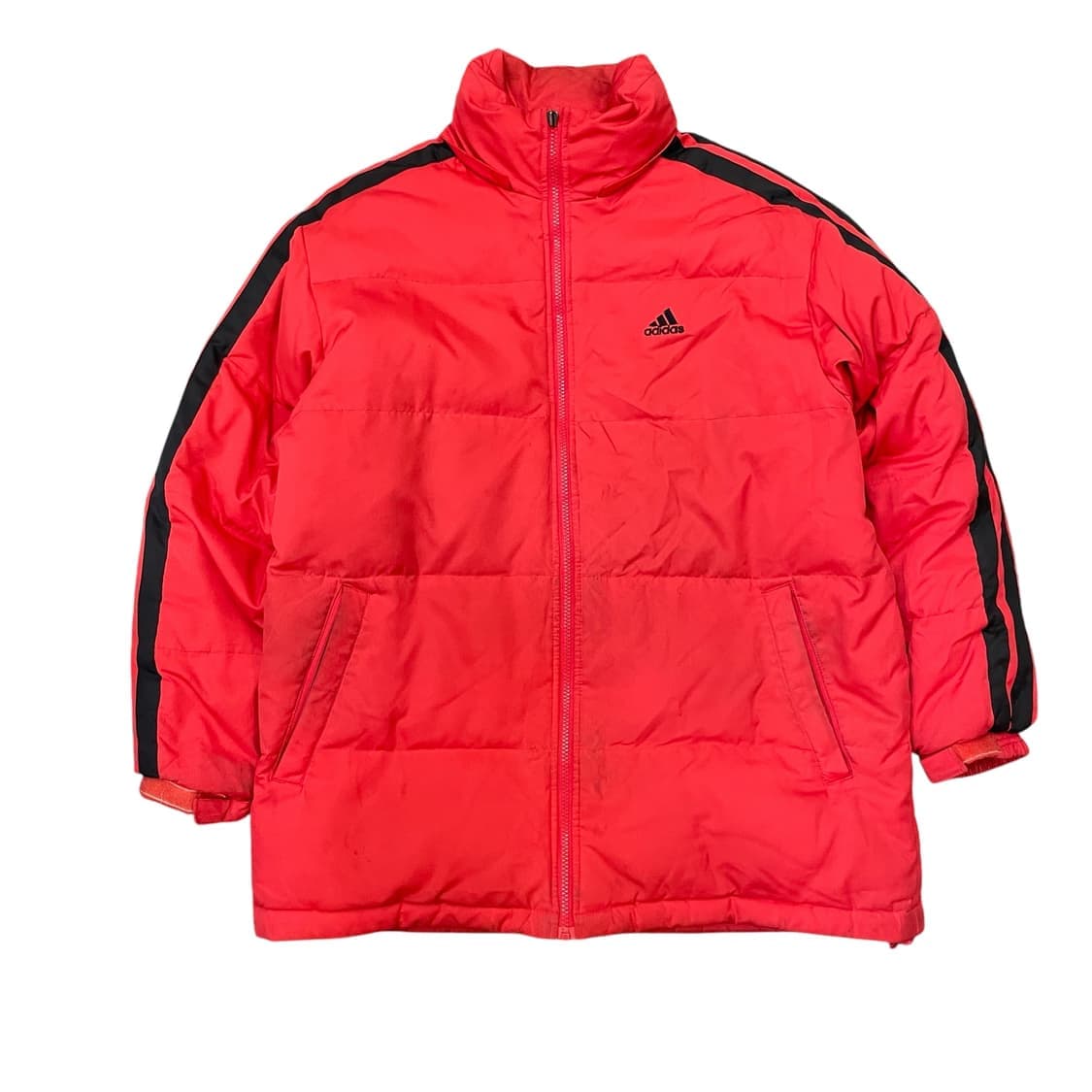 아디다스 레드 블랙삼선 덕다운 패딩 점퍼 95 상품이미지1