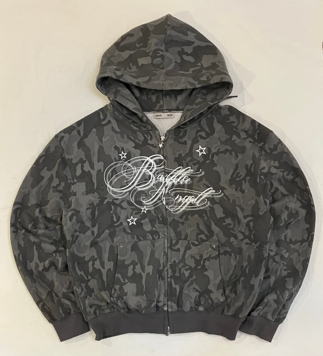 니어노어 배틀 엔젤 카모 후드집업 상품이미지1