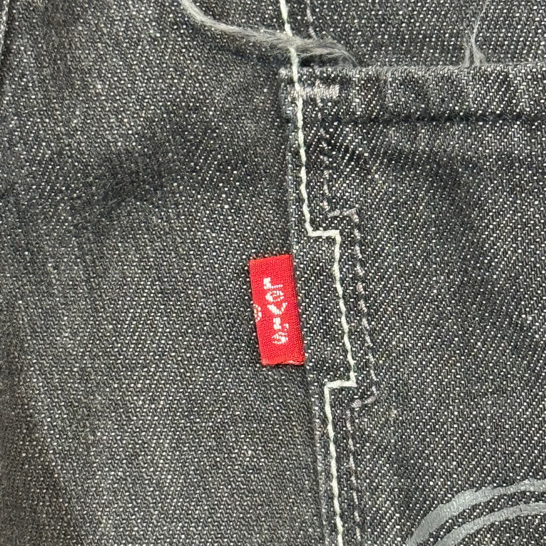 33inch) 리바이스 그레이 스트레이트 데님 청바지 상품이미지4