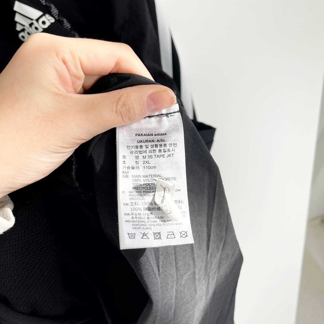 A2 아디다스 M 3S 테이프 후드 자켓 105사이즈 상품이미지6