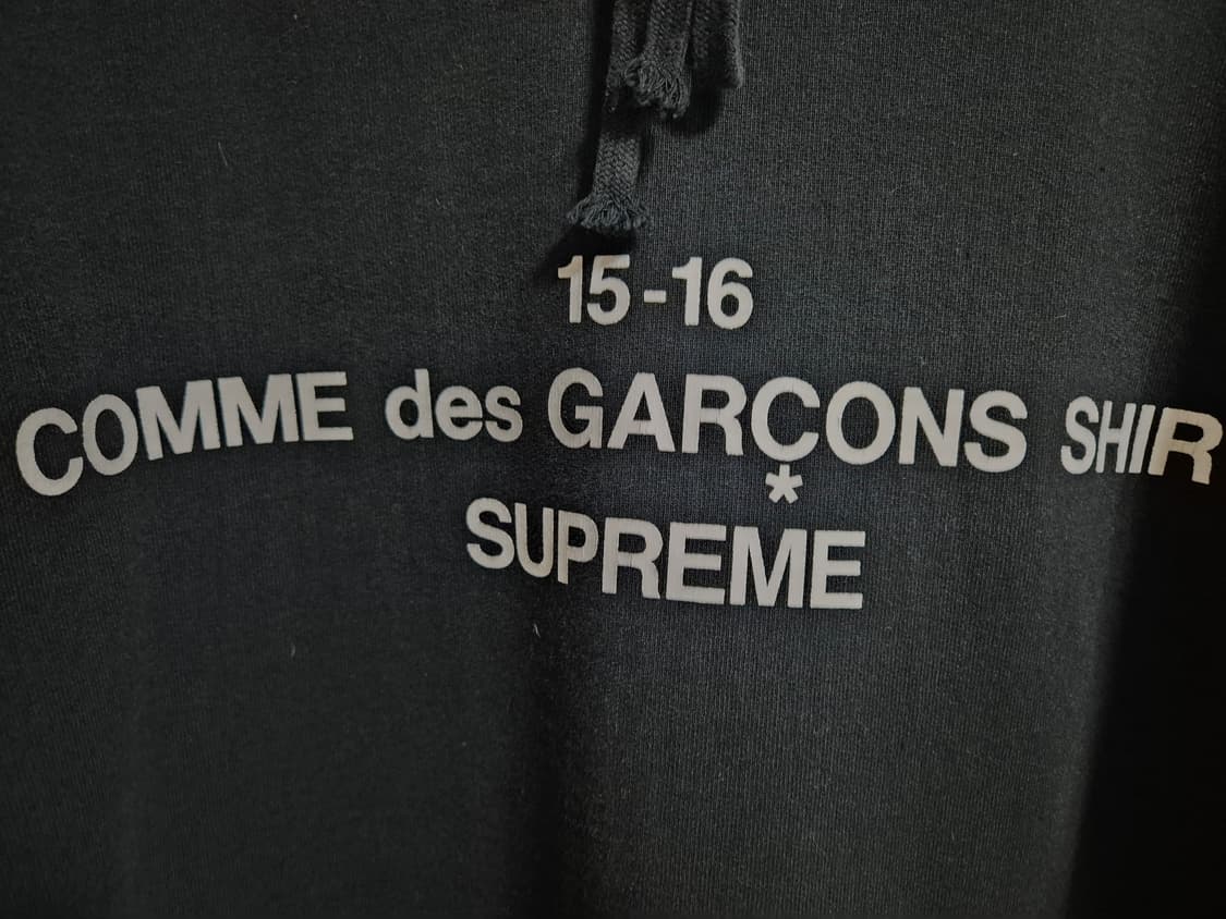 15-16 슈프림 꼼데 체크 후드 m 상품이미지2