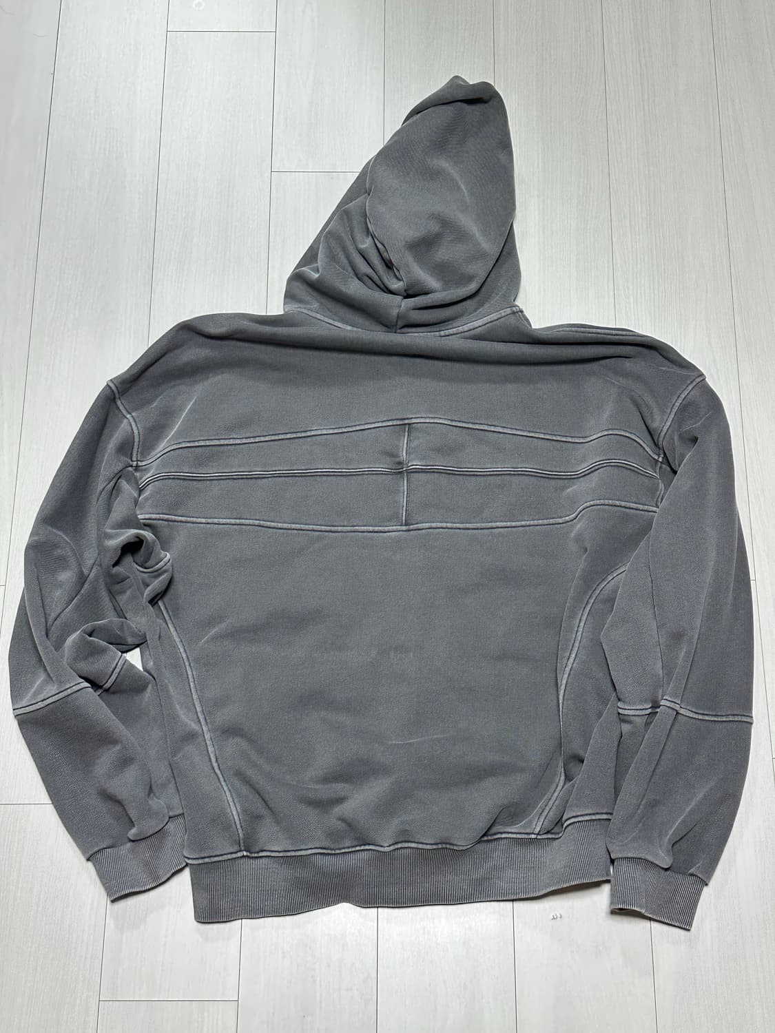 [XL] ETCE GEAR 라벨 후드 집업 차콜 상품이미지3