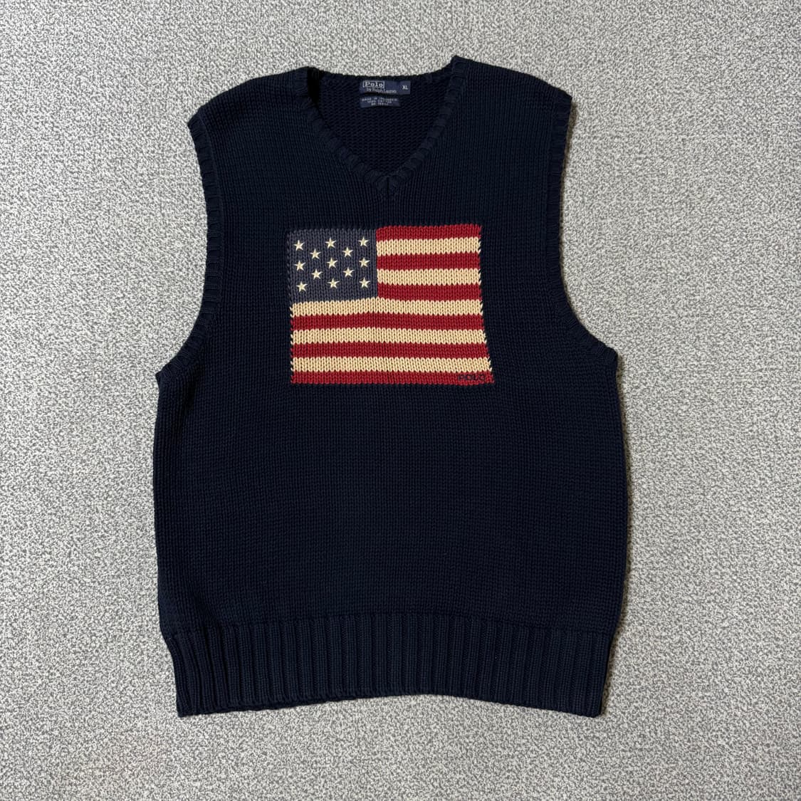 폴로 랄프로렌 성조기 니트 조끼 상품이미지1