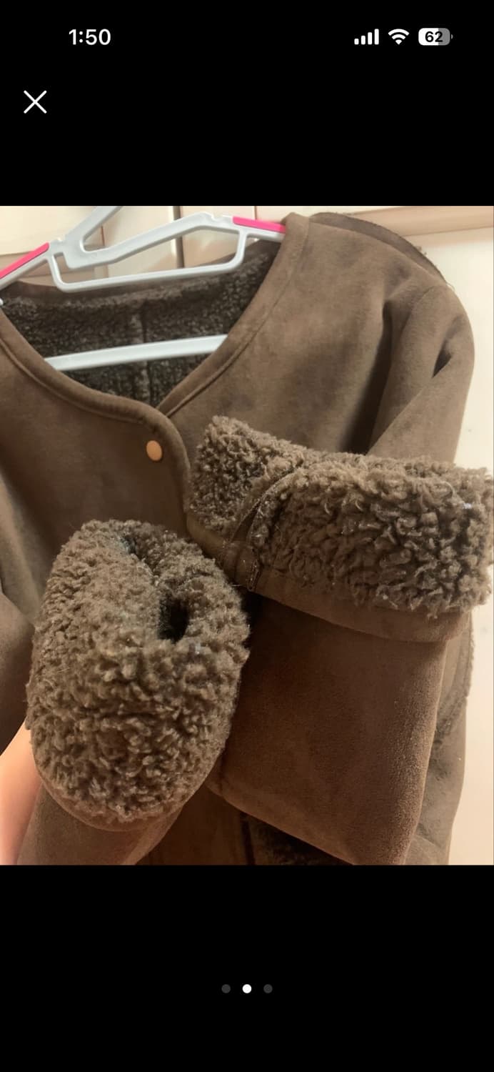 스웨이드 뽀글털 안감 무스탕 상품이미지2