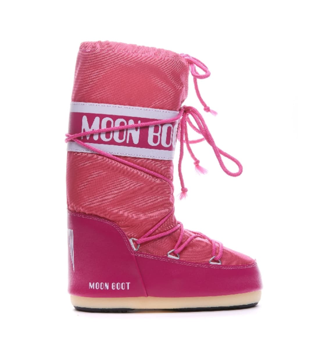 문부츠 아이콘 로고 하이 레이스업 부츠 핫핑크 상품이미지4