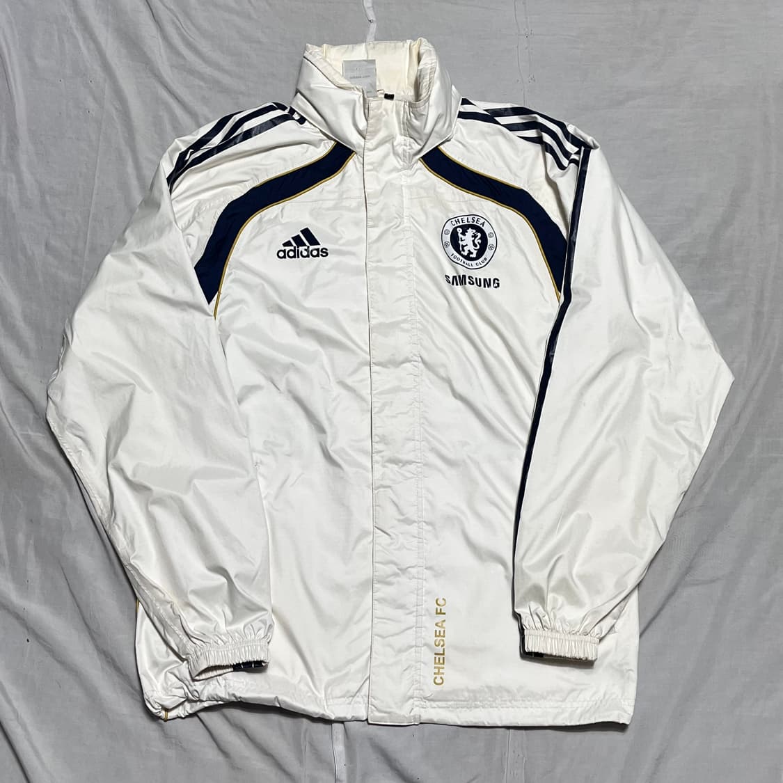 M 아디다스 첼시 삼성 백로고 화이트 바람막이 상품이미지2