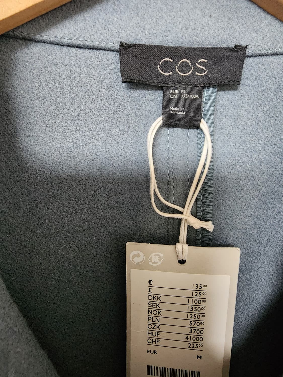 COS 에어포스 블루 색상 울 자켓 상품이미지4