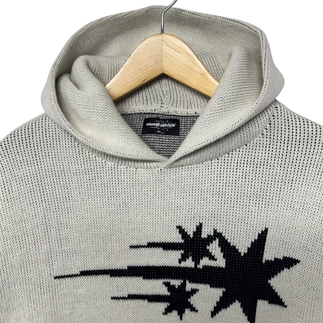 나이스고스트클럽 스타로고 니트후드 상품이미지2