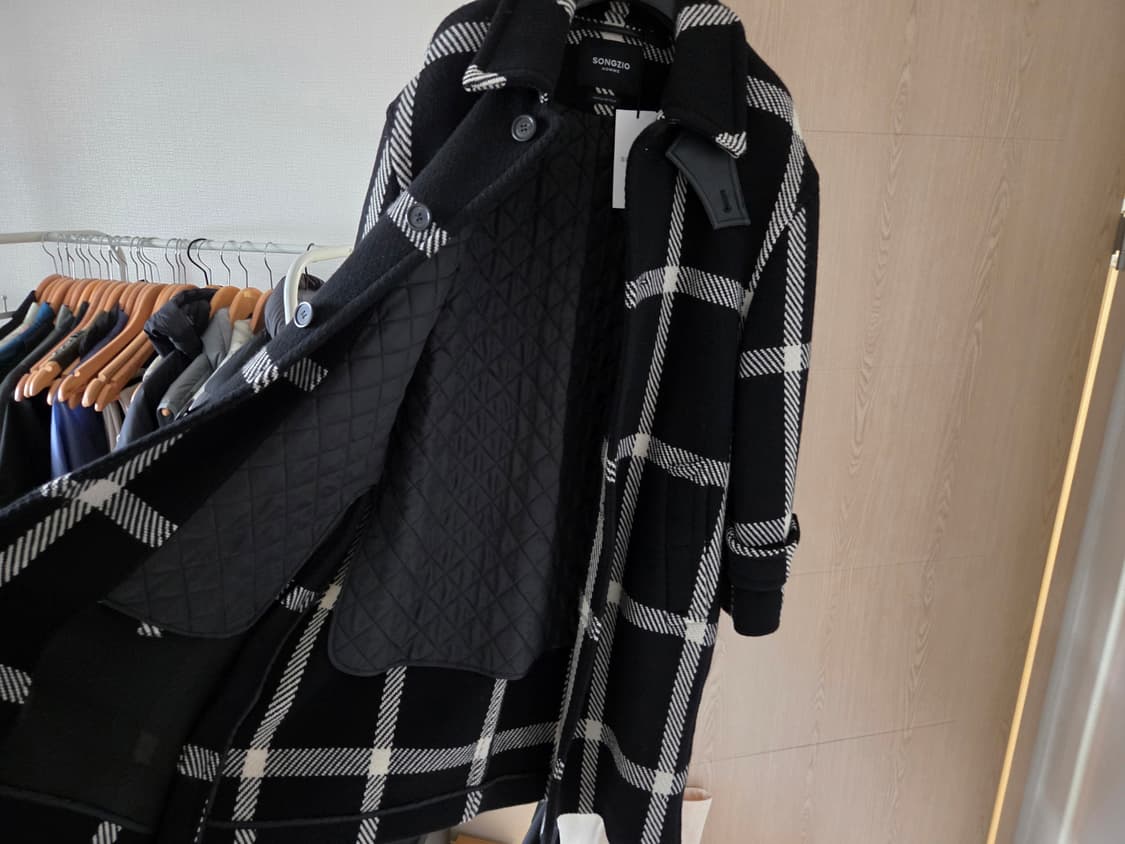 [정품] 송지오옴므 트위드 소재 남성 코트 46 (실측 105~107) 상품이미지3