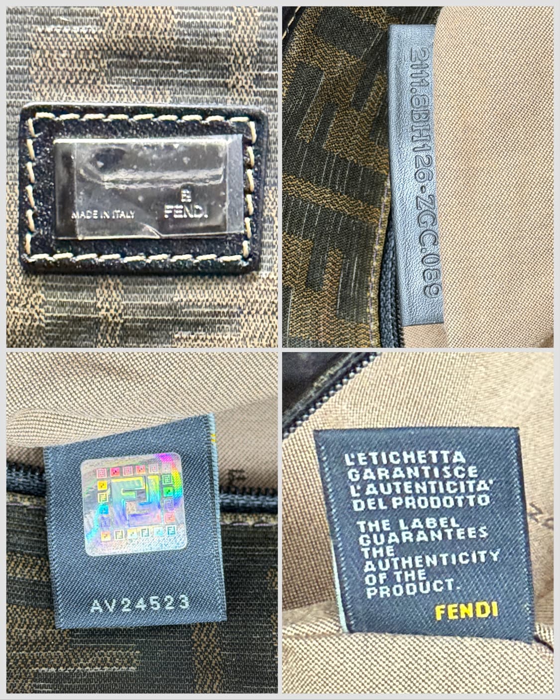 펜디 우븐 주카 레더 트리밍 롤 쇼퍼백 상품이미지9