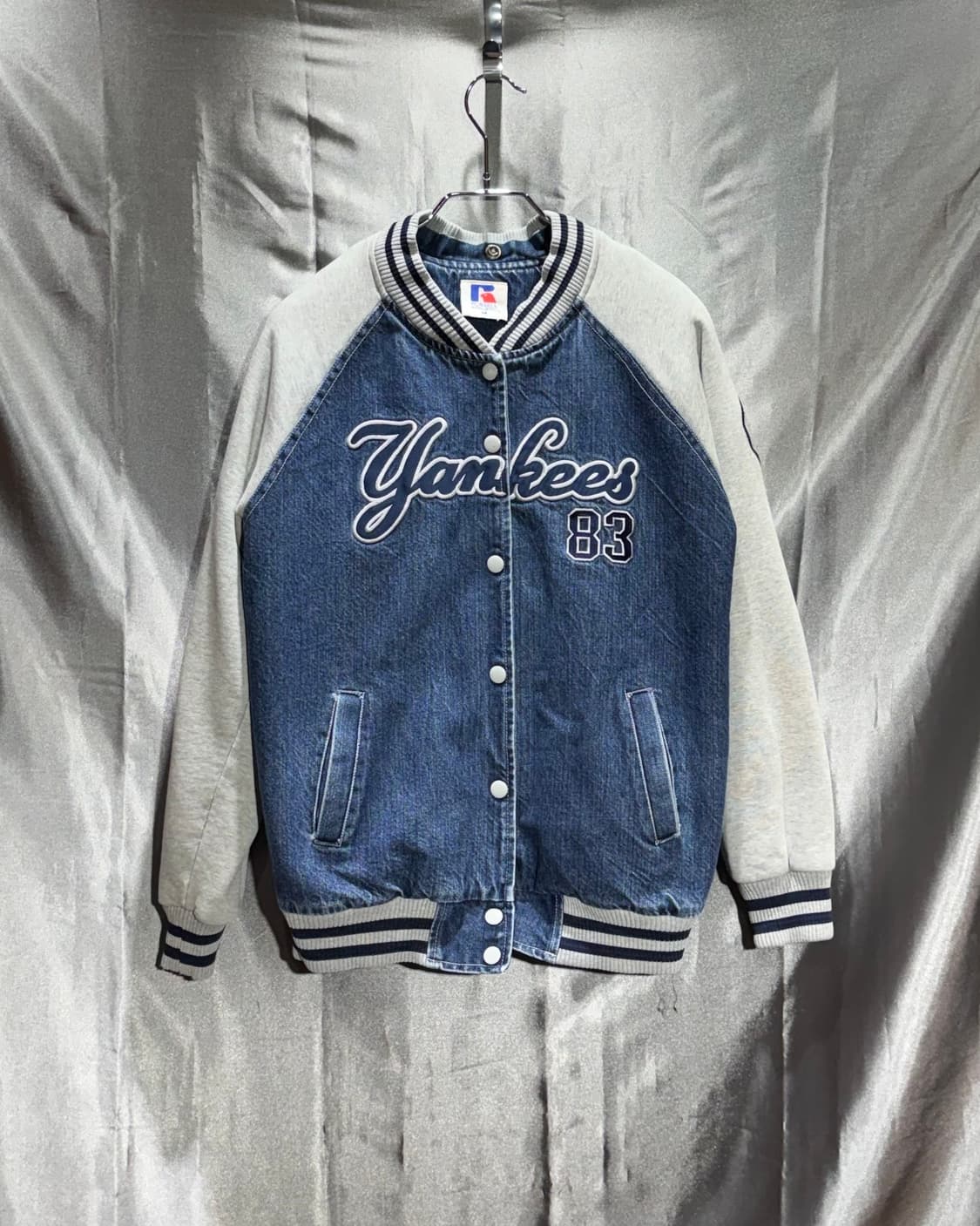M 러셀 에슬레틱 뉴욕양키스 데님 코튼 바시티  상품이미지2