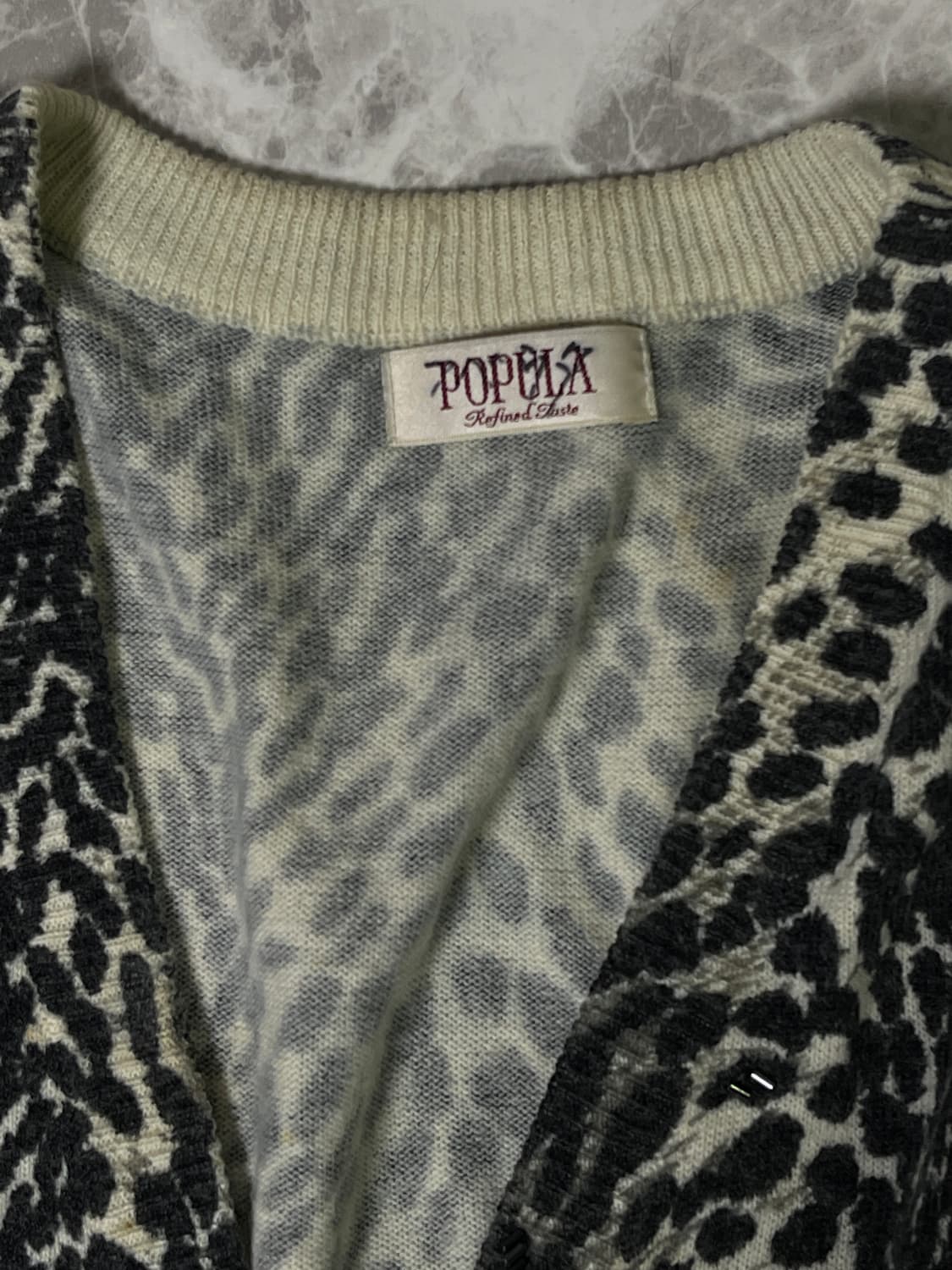 leopard one button cardigan 상품이미지5