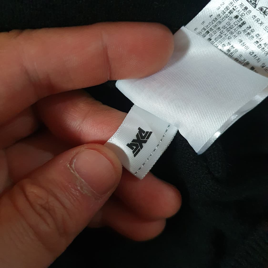 PXG 빅로고 울 니트 M 95 블랙 상품이미지7