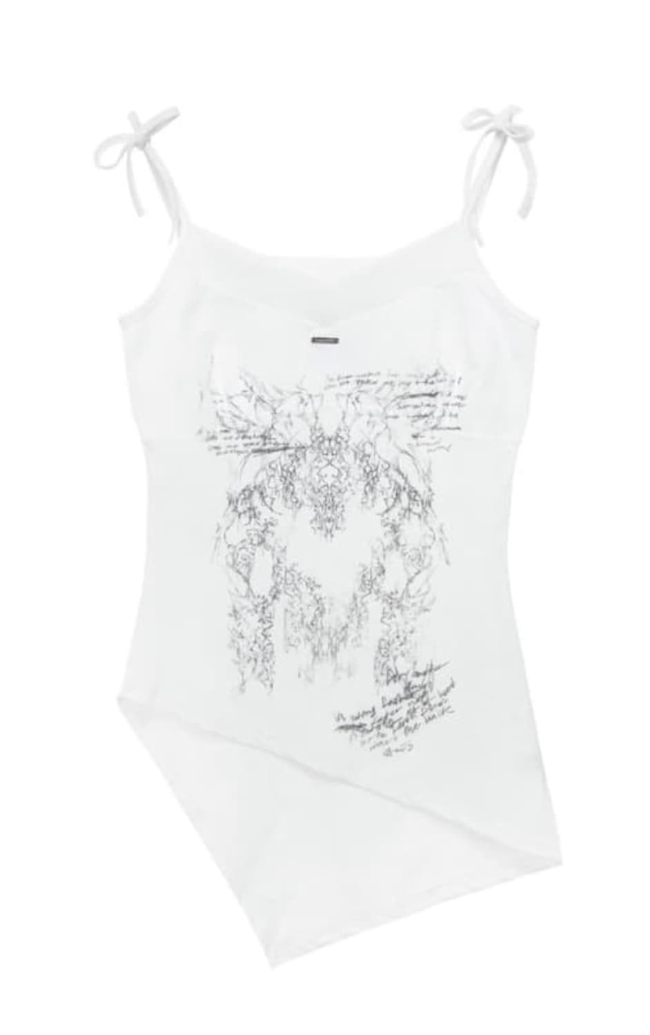 허그유어스킨 브이넥 슬리브리스 나시 레터링 버전 상품이미지1